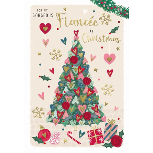 Picture of FOR MY GORGEOUS FIANCEE CHRISTMAS CARD